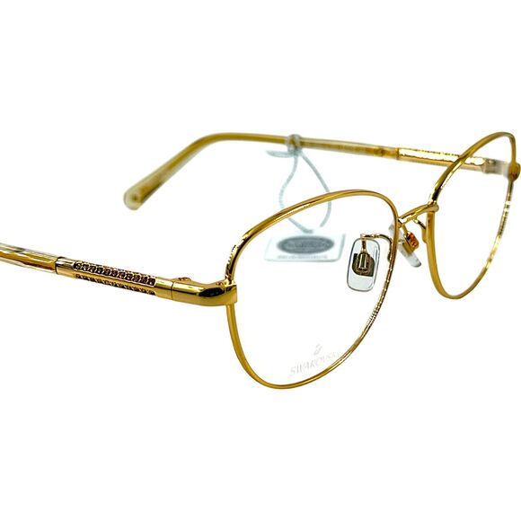 Swarovski SK5386 H Womens Metal Eyeglass Frame 030 Shiny Deep Gold 54-16